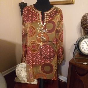 Sheer blouse or cover-up